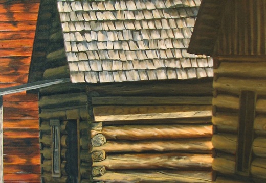 Defying Time In Barkerville - 24x48 acrylic on canvas