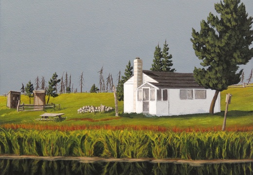 The Cabin 12x16 acrylic on canvas