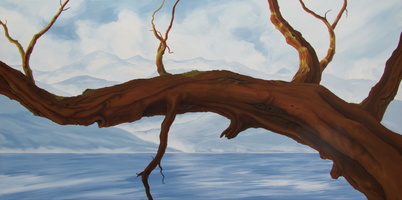 Arbutus And The Salish Sea - 24&quot;x48&quot; acrylic on canvas.
