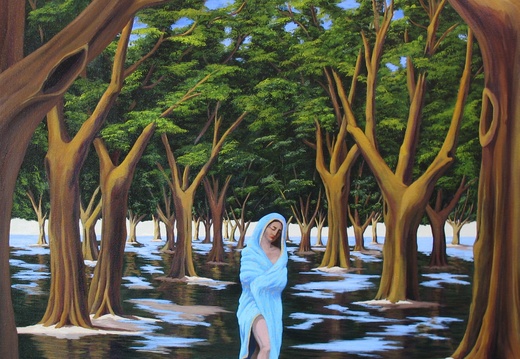 Leona's Dream - 30&quot;x30&quot; acrylic on canvas